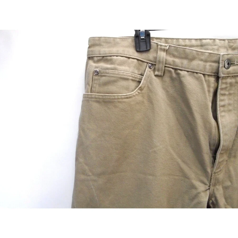 Duluth Trading Pants Mens Size 40x30 Beige Fire Hose Straight Leg Fend of Finish - Picture 5 of 11